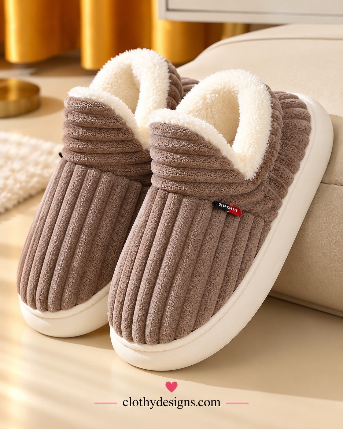 Cozy Fuzzy Winter Slippers for Women – Soft Plush Warm Indoor & Outdoor House Shoes